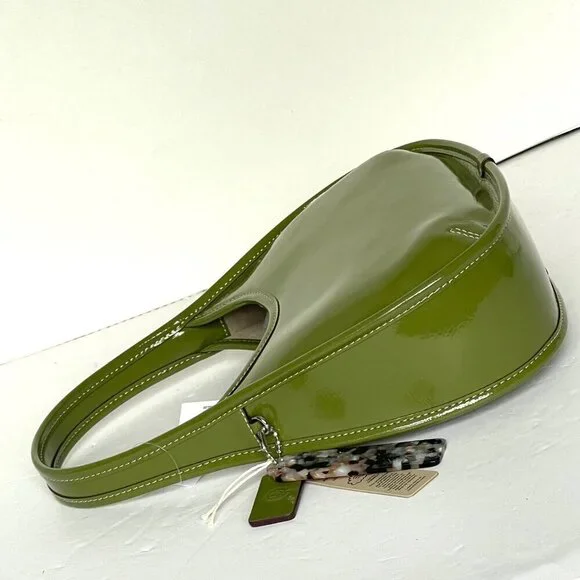 Coach Coachtopia Ergo Bag Olive Crinkle Patent Leather Shoulder CQ003 - Picture 7 of 11
